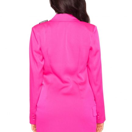 Satin blazer Dress Pink