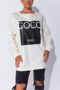 coco sweatshirt white