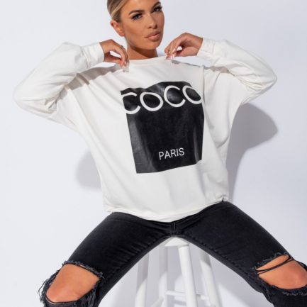 coco sweatshirt white