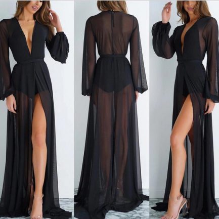 Black See Through Dress